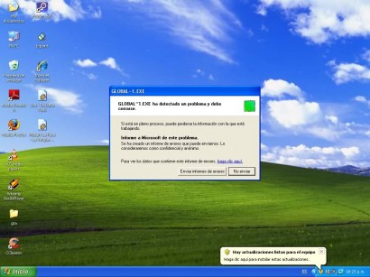 Uno de los primeros síntomas de que tenemos un virus es que el sistema operativo empieza a tener errores, en este momento sería una buena idea dejar que nuestro antivirus haga un escaneo en profundidad de nuestro PC. Sistemas operativos como windows xp son especialmente vulnerables, debido a la falta de soporte por parte de Microsoft.