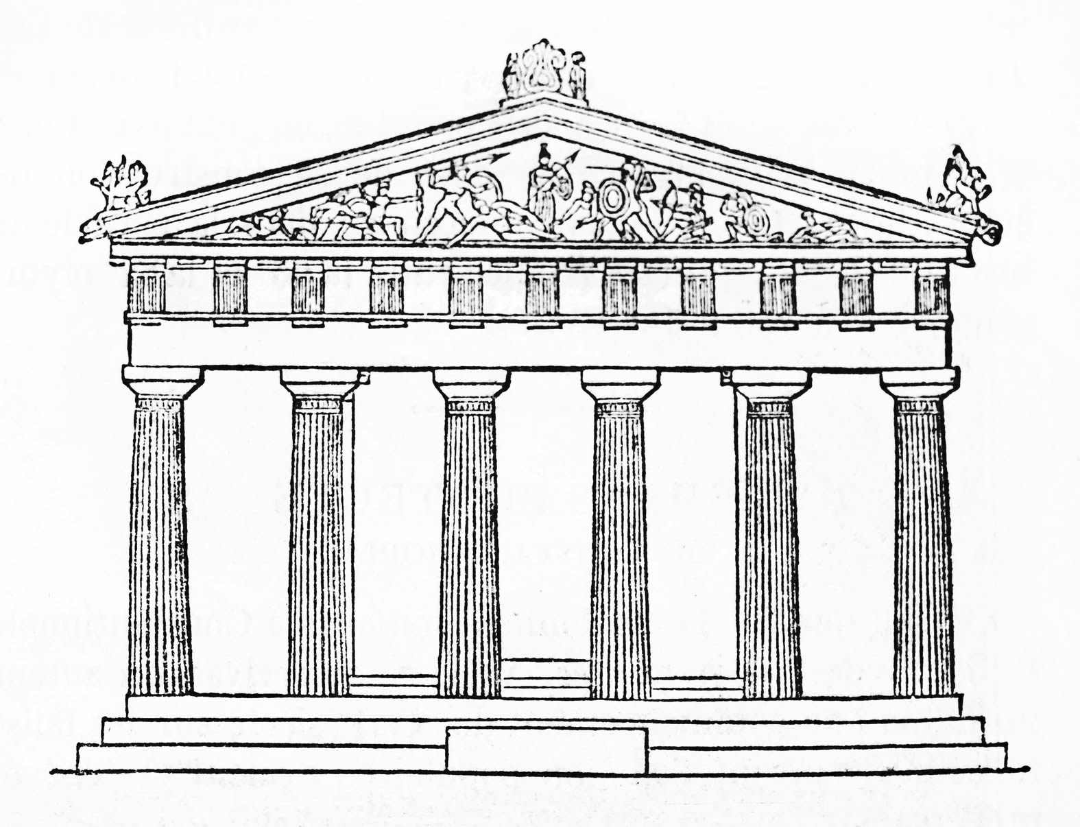 Рисунок акрополя 5 класс. Древнегреческий храм рисунок. Древнегреческий храм изо 4 класс. Греческий храм рисунок.